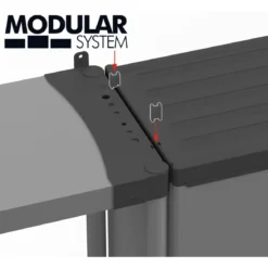 Armadio Modulare Basso Resina PVC per Esterno Porta Bombola da Balcone Giardino