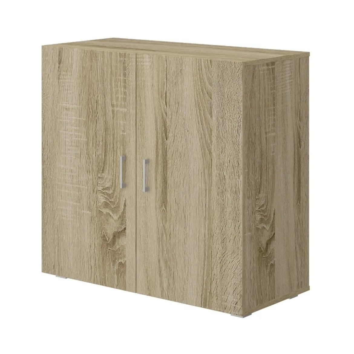 Armadio Multiuso Rovere 2 Ante per Ufficio Bagno Cucina Legno Mobile con Ripiano