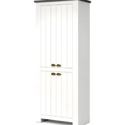 Armadio Scarpiera 4 Ante Mobile Ingresso Bianco Report 84x42x200 cm