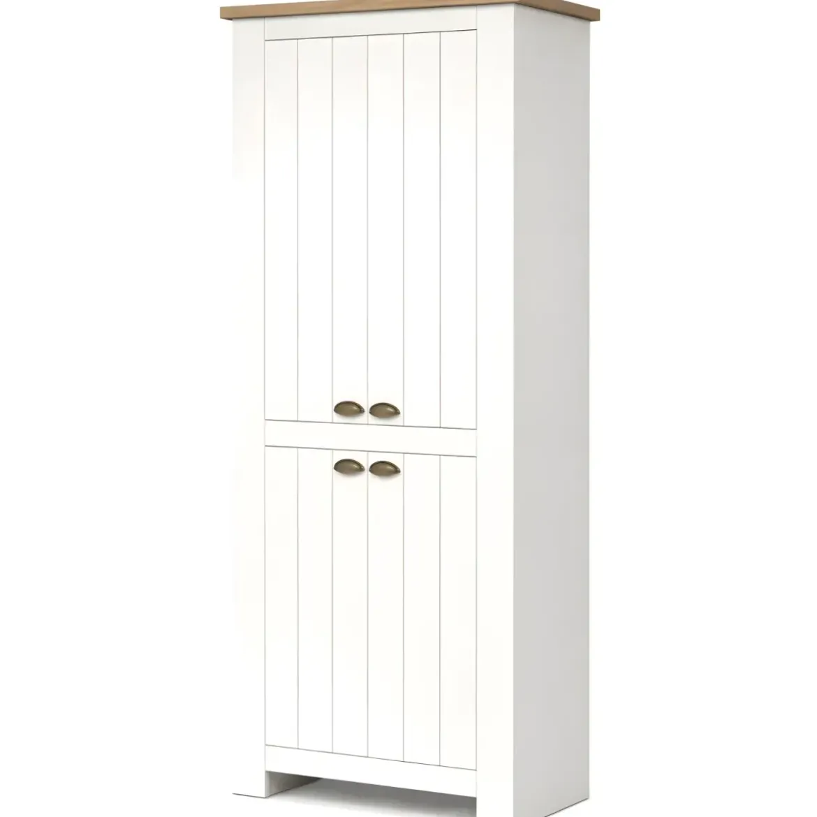 Armadio Scarpiera 4 Ante Mobile Ingresso Bianco Rovere 84x42x200 cm