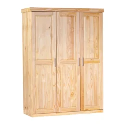 Armadio tre 3 Ante in Legno Appendiabiti Mobile Guardaroba per Camera da Letto
