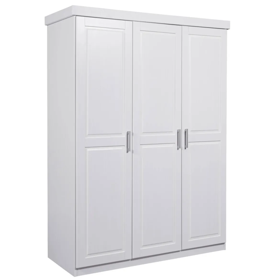 Armadio tre 3 Ante in Legno Mobile Guardaroba Bianco per Camera da Letto