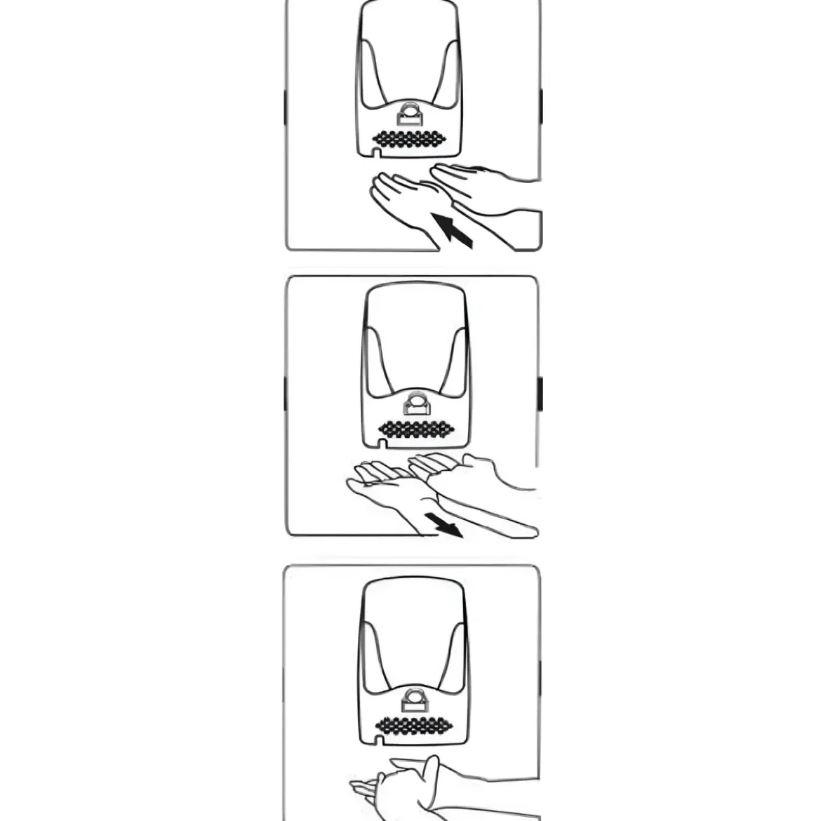 Asciugamani Elettrico Bagno a Parete Automatico 500W Inox Bianco