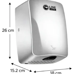 Asciugamani Elettrico da Bagno a Parete Automatico 500W Inox Satinato