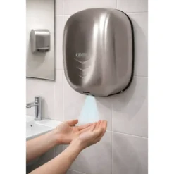 Asciugamani Elettrico Inox Bagno a Parete Filtro Antibatterico UV