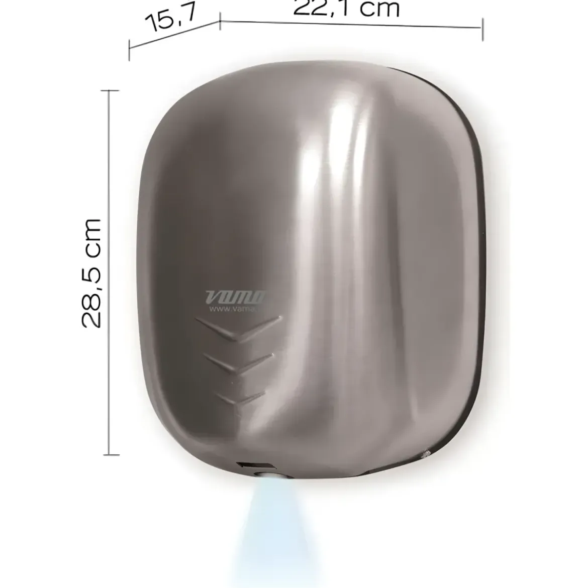 Asciugamani Elettrico Inox Bagno a Parete Filtro Antibatterico UV