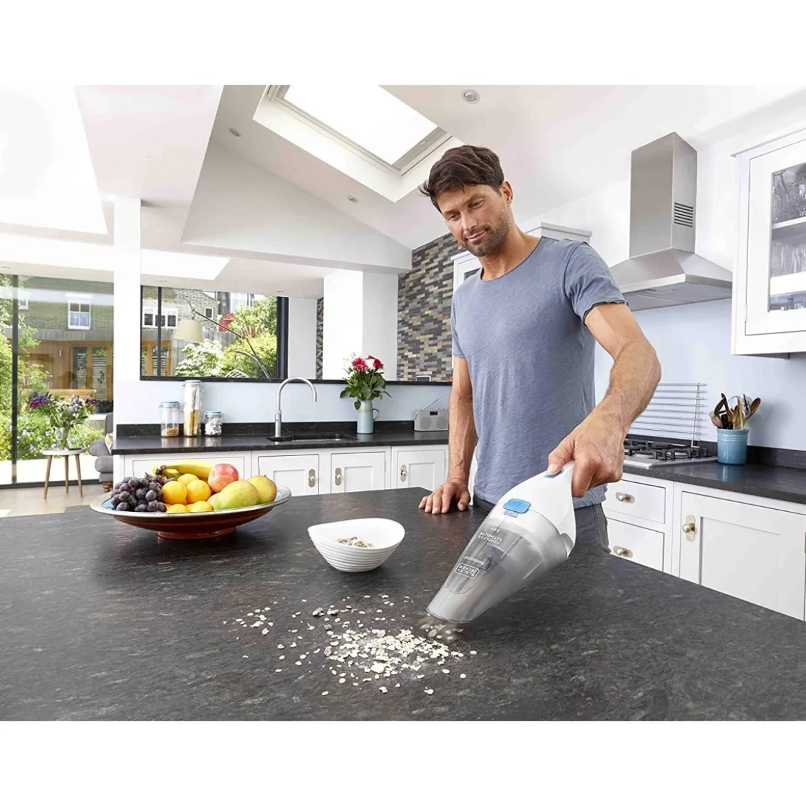 Aspirapolvere senza Fili Sacco a Batteria Black Decker Aspirabriciole Portatile