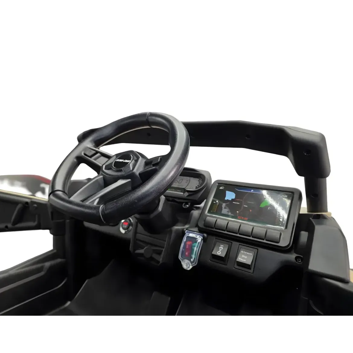 Auto Buggy Elettrico Fuoristrada per Bambini 12V Cachi Telecomando