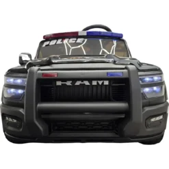 Auto Elettrica Bambini Dodge RAM Polizia 12V Nero Sirene Telecomando