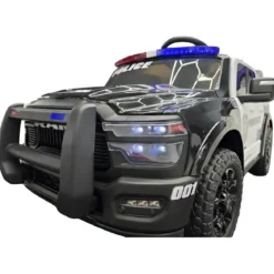 Auto Elettrica Bambini Dodge RAM Polizia 12V Nero Sirene Telecomando