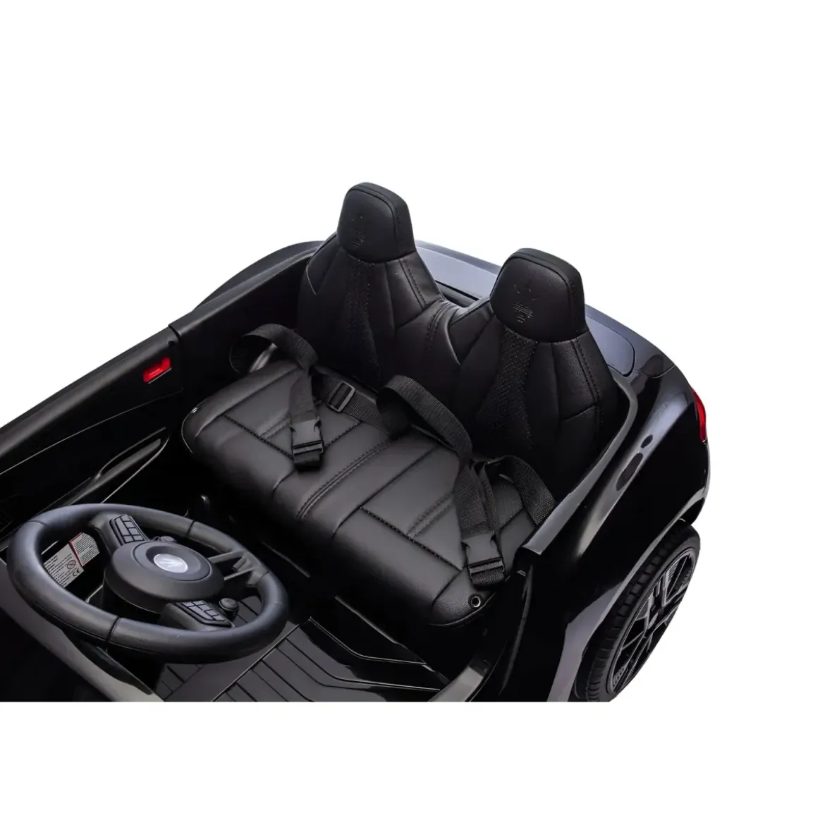 Auto Elettrica Bambini Maserati Folgore 2 Posti 12V Nero Doppio Motore
