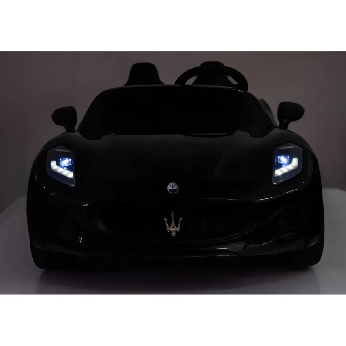 Auto Elettrica Bambini Maserati Folgore 2 Posti 12V Nero Doppio Motore
