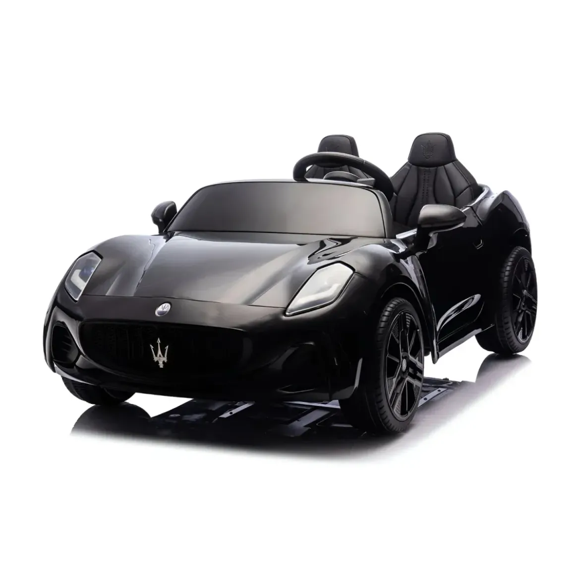 Auto Elettrica Bambini Maserati Folgore 2 Posti 12V Nero Doppio Motore