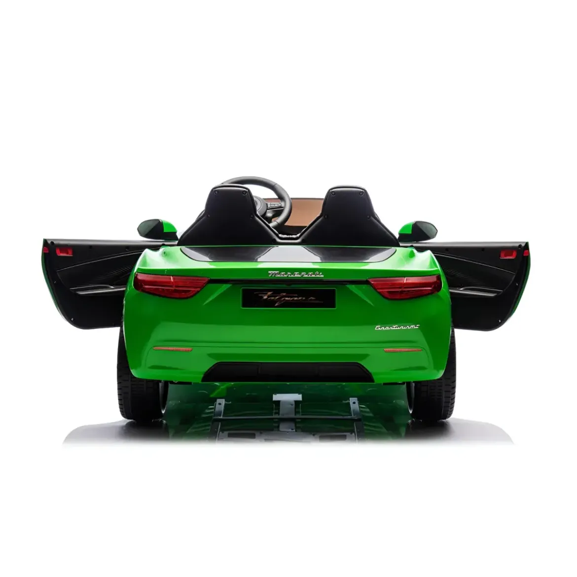 Auto Elettrica Bambini Maserati Folgore 2 Posti 12V Verde Doppio Motore