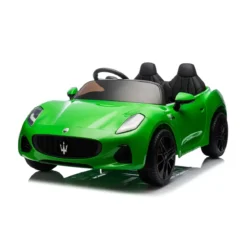 Auto Elettrica Bambini Maserati Folgore 2 Posti 12V Verde Doppio Motore