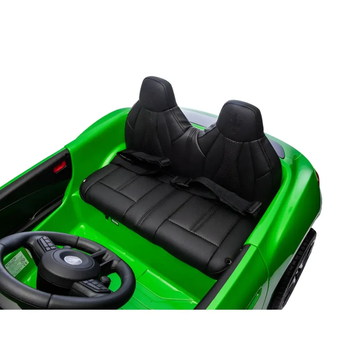 Auto Elettrica Bambini Maserati Folgore 2 Posti 12V Verde Doppio Motore