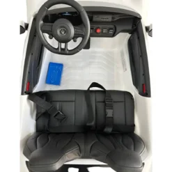 Auto Elettrica Bambini Maserati Folgore 2 Posti 12V Bianco Doppio Motore