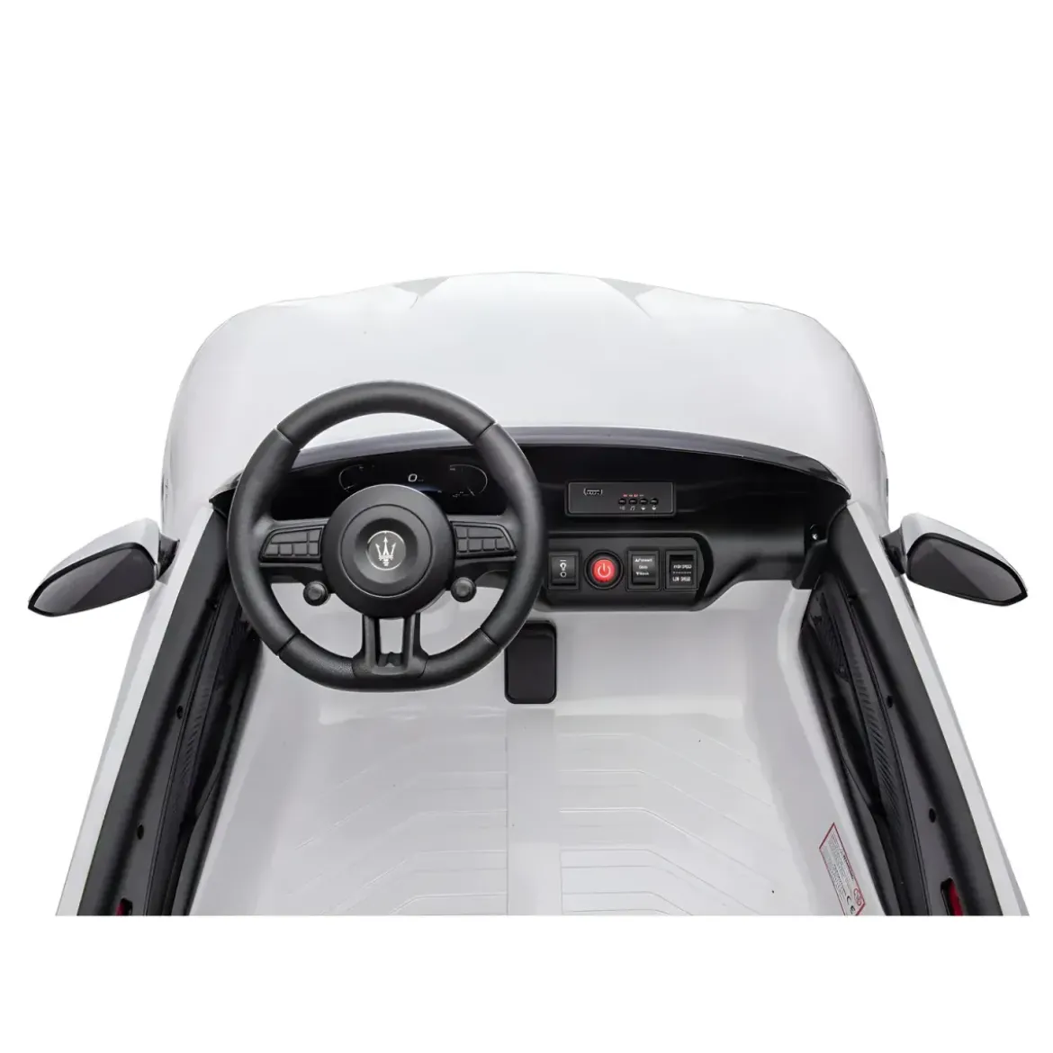 Auto Elettrica Bambini Maserati Folgore 2 Posti 12V Bianco Doppio Motore