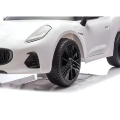 Auto Elettrica Bambini Maserati Folgore 2 Posti 12V Bianco Doppio Motore