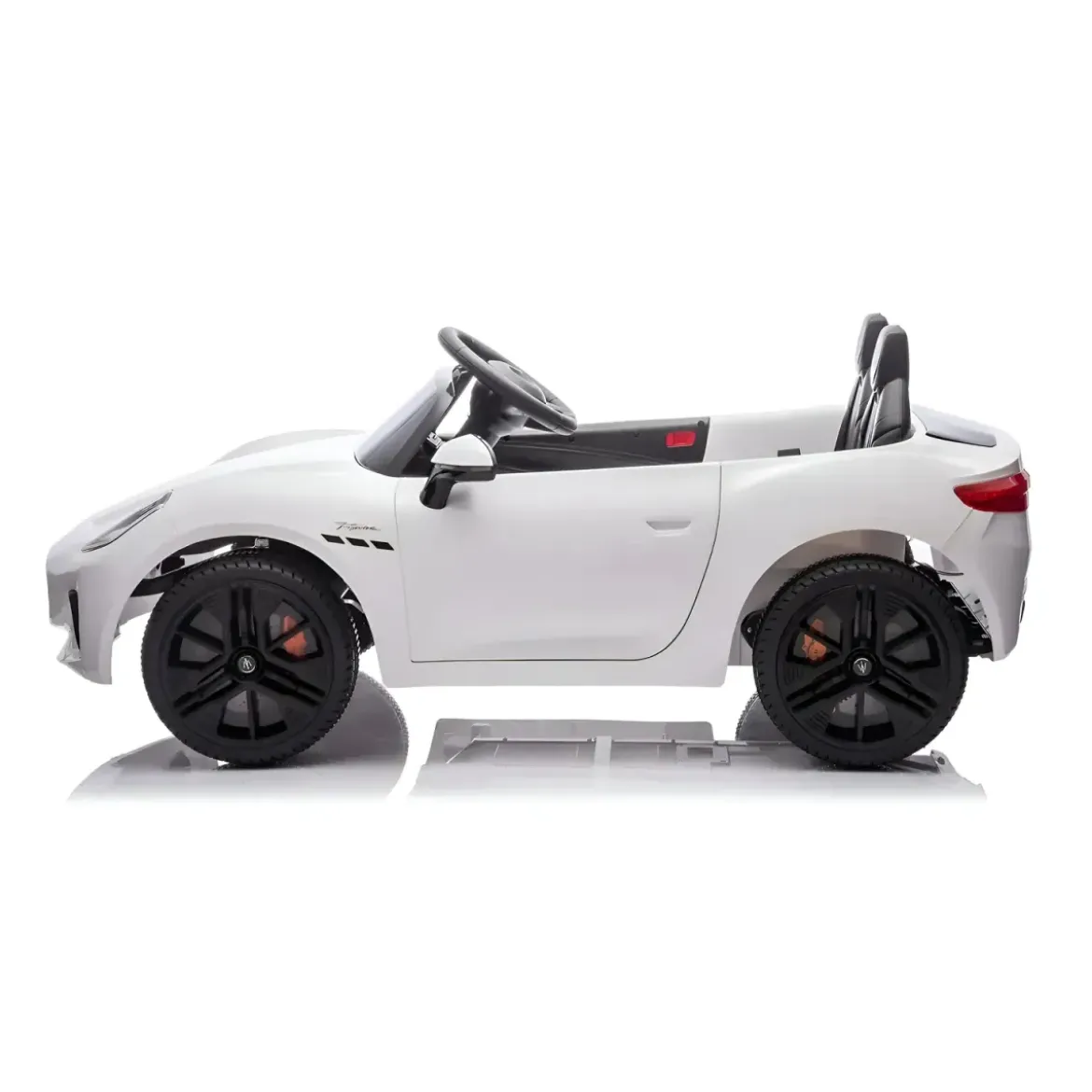 Auto Elettrica Bambini Maserati Folgore 2 Posti 12V Bianco Doppio Motore