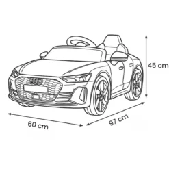 Auto Elettrica Bambini 12V Audi GT Rossa con Ruote e Telecomando