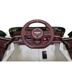 Auto Elettrica Bambini 12V Bianco Telecomando e Cinture a 3 Punti