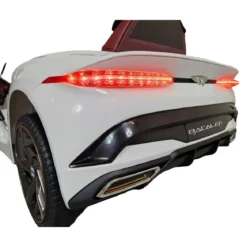 Auto Elettrica Bambini 12V Bianco Telecomando e Cinture a 3 Punti