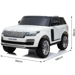 Auto Elettrica Bambini 12V Range Rover Bianco Telecomando Sospensioni