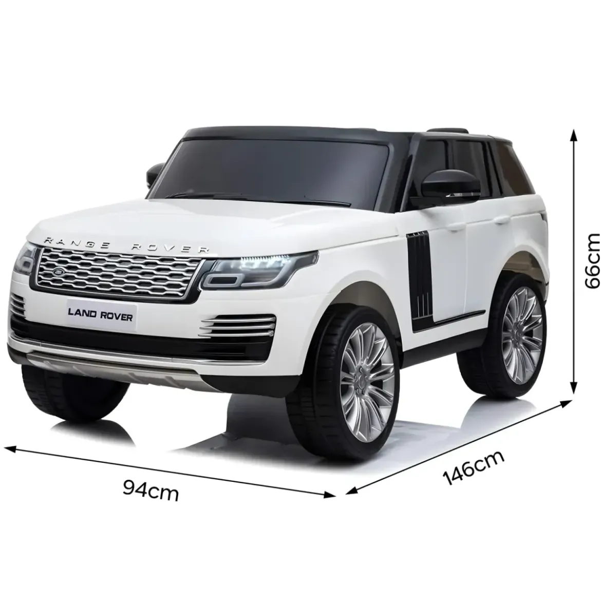 Auto Elettrica Bambini 12V Range Rover Bianco Telecomando Sospensioni