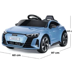Auto Elettrica per Bambini Audi eTron GT Azzurro con Radiocomando LED
