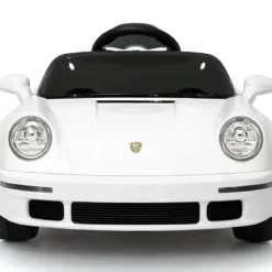Auto Elettrica per Bambini Bianco Porsche Tuning Ruf Telecomando e LED