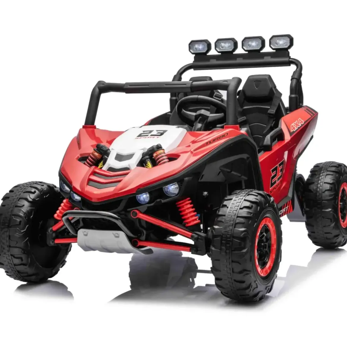 Auto Elettrica per Bambini Buggy Rosso 24V 2 Posti con Telecomando