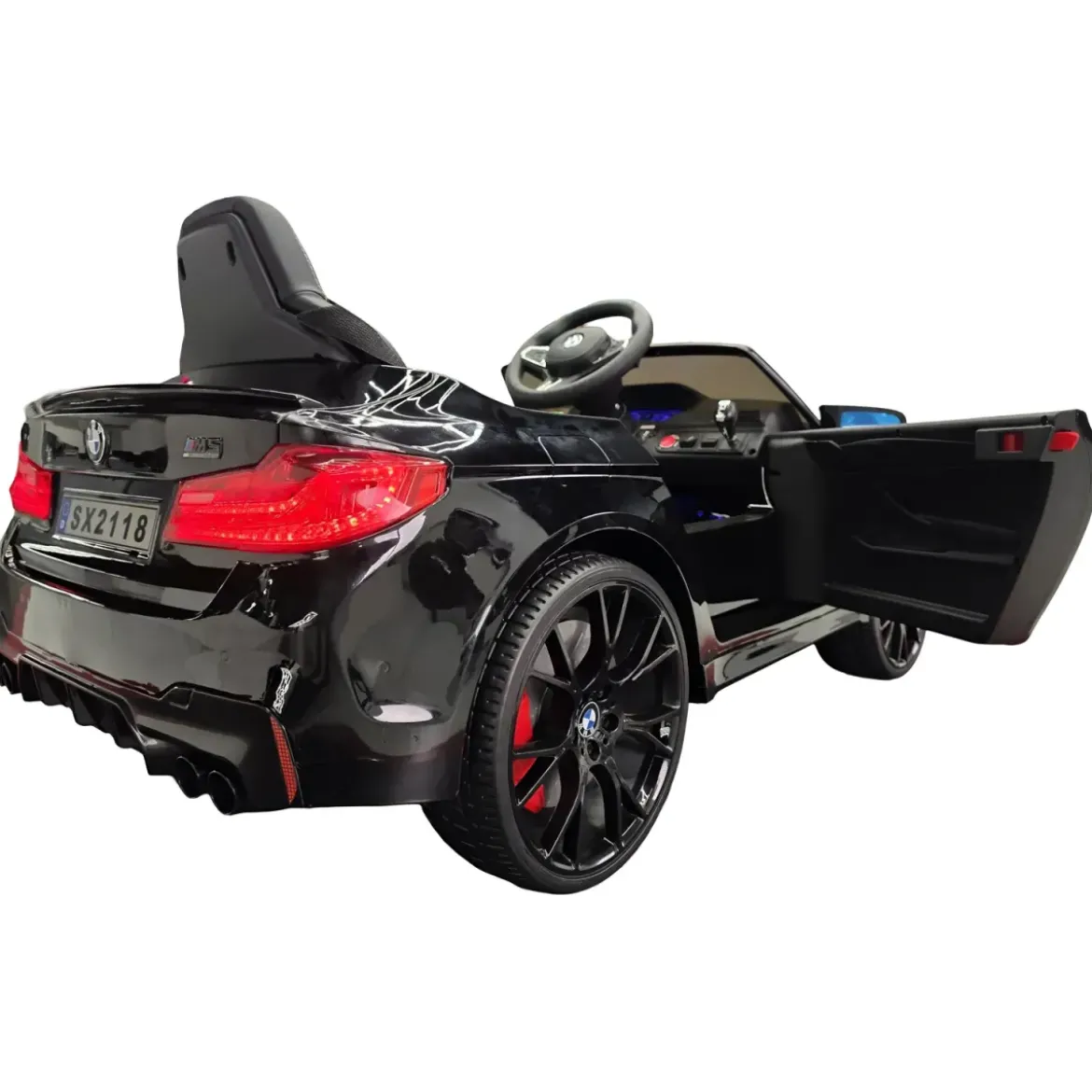 Auto Elettrica per Bambini Doppio Motore 24V BMW M5 Nero Metallizzato