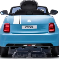 Auto Elettrica per Bambini Fiat 500 12V Blu Telecomando e Fari LED