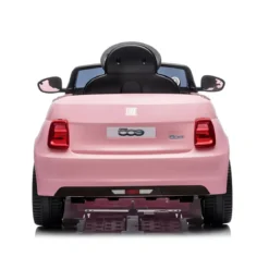 Auto Elettrica per Bambini Fiat 500 12V Rosa Telecomando e Fari LED