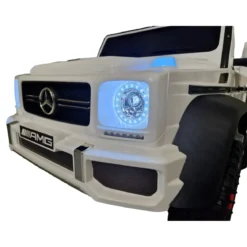Auto Elettrica per Bambini Mercedes G63 Bianco 12V Pneumatici in Gomma