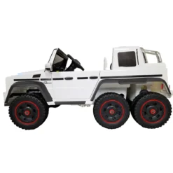 Auto Elettrica per Bambini Mercedes G63 Bianco 12V Pneumatici in Gomma
