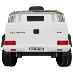 Auto Elettrica per Bambini Mercedes G63 Bianco 12V Pneumatici in Gomma
