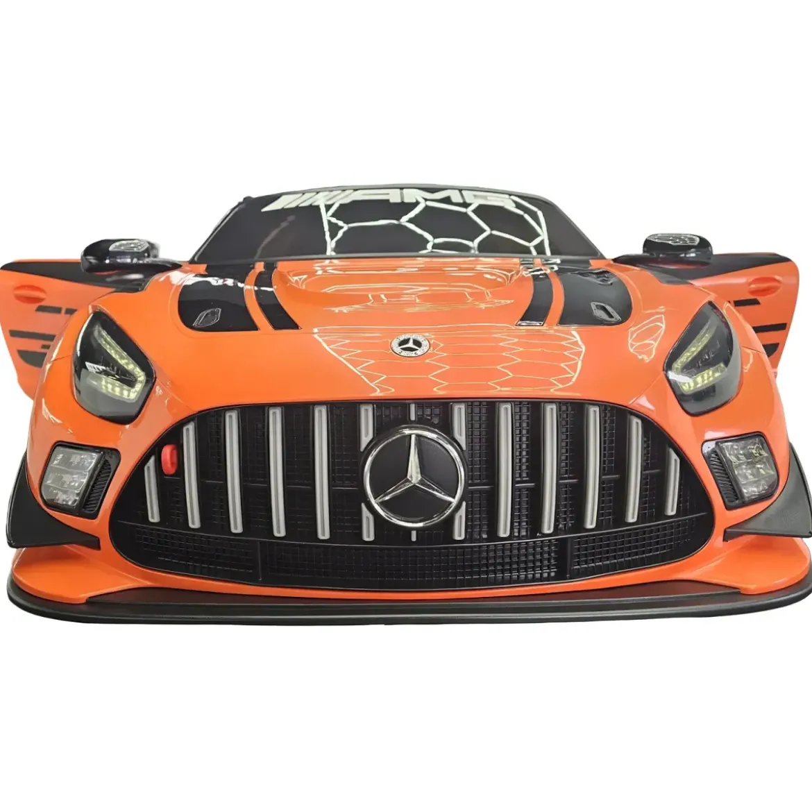 Auto Elettrica per Bambini Mercedes GT3 Arancione 12V con Telecomando