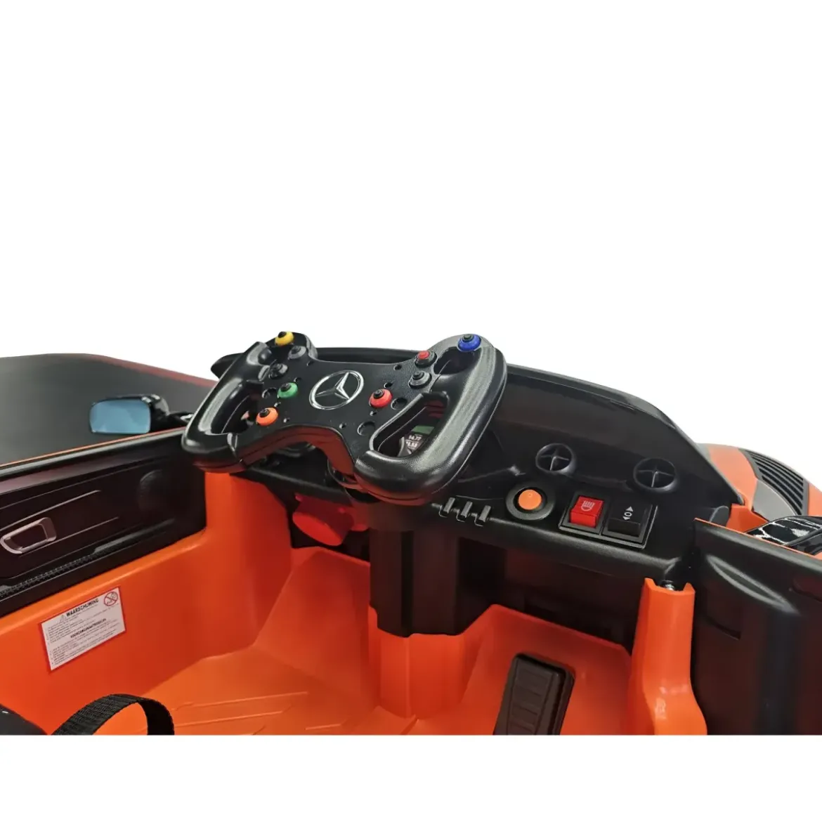 Auto Elettrica per Bambini Mercedes GT3 Arancione 12V con Telecomando