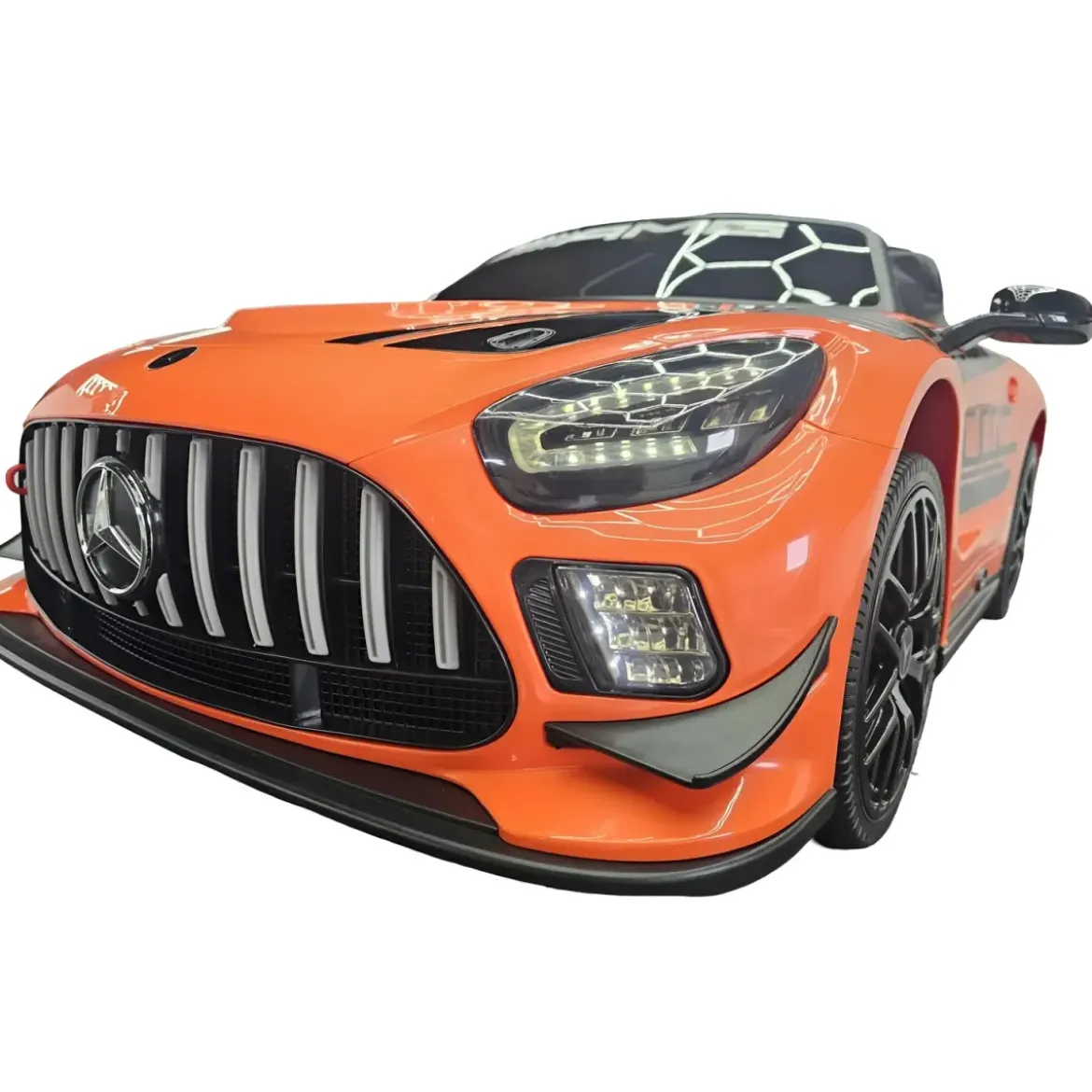 Auto Elettrica per Bambini Mercedes GT3 Arancione 12V con Telecomando