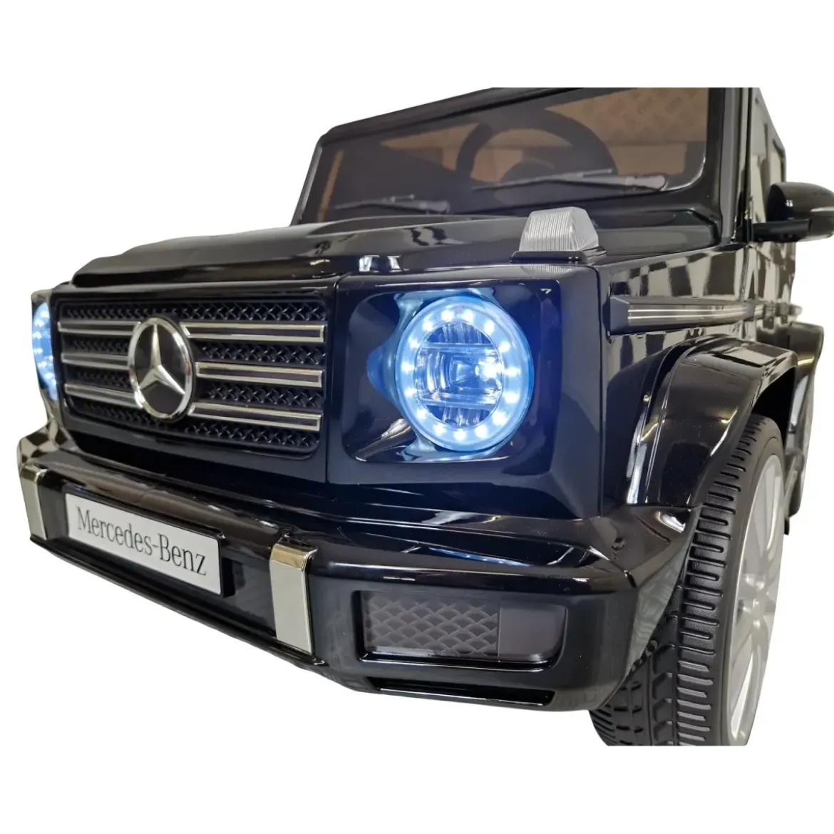 Auto Elettrica per Bambini Mercedes G500 12V Nero Sedile in Pelle