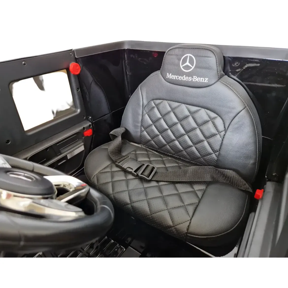 Auto Elettrica per Bambini Mercedes G500 12V Nero Sedile in Pelle