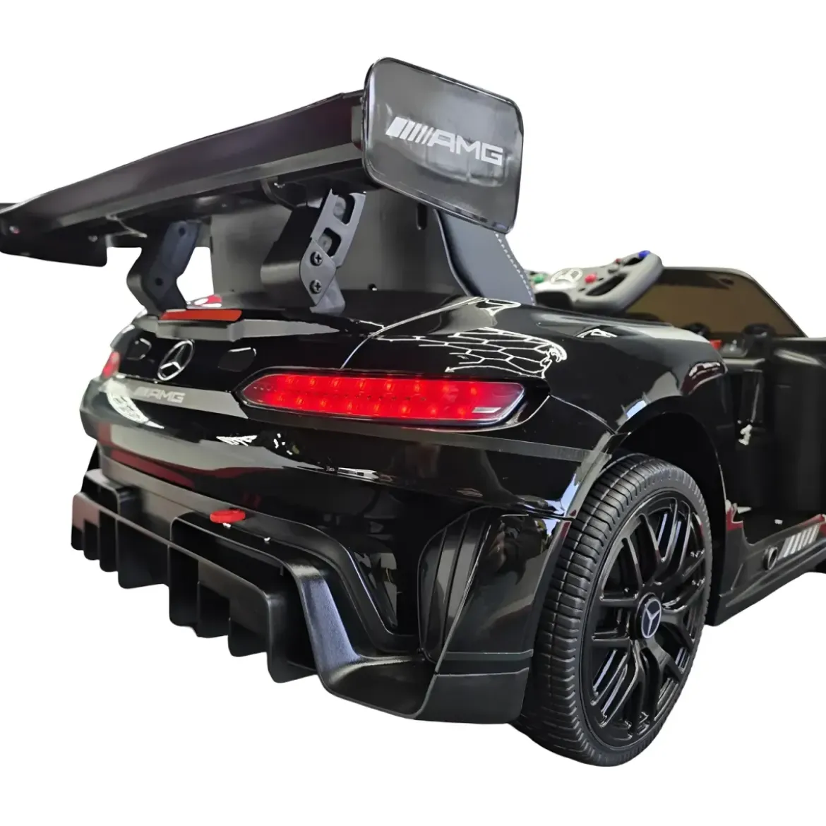 Auto Elettrica per Bambini Mercedes AMG GT3 12V Nero Metallizzato