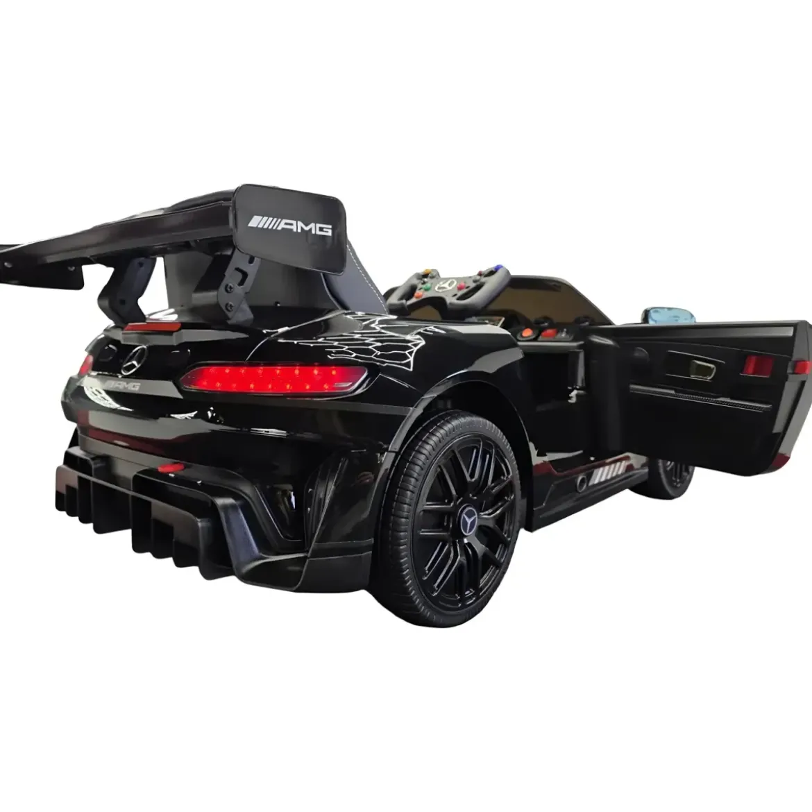 Auto Elettrica per Bambini Mercedes AMG GT3 12V Nero Metallizzato
