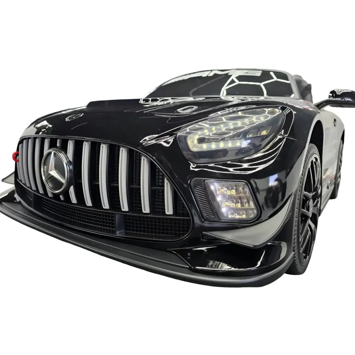 Auto Elettrica per Bambini Mercedes AMG GT3 12V Nero Metallizzato