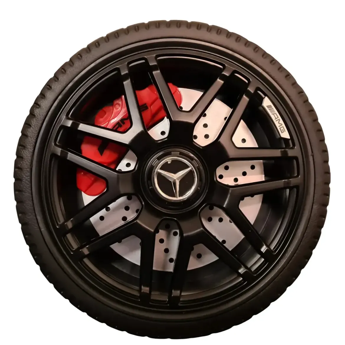 Auto Elettrica per Bambini Mercedes Nero 12V 4 Motori e Cintura 5 Punti