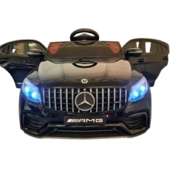 Auto Elettrica per Bambini Mercedes Nero 12V 4 Motori e Cintura 5 Punti