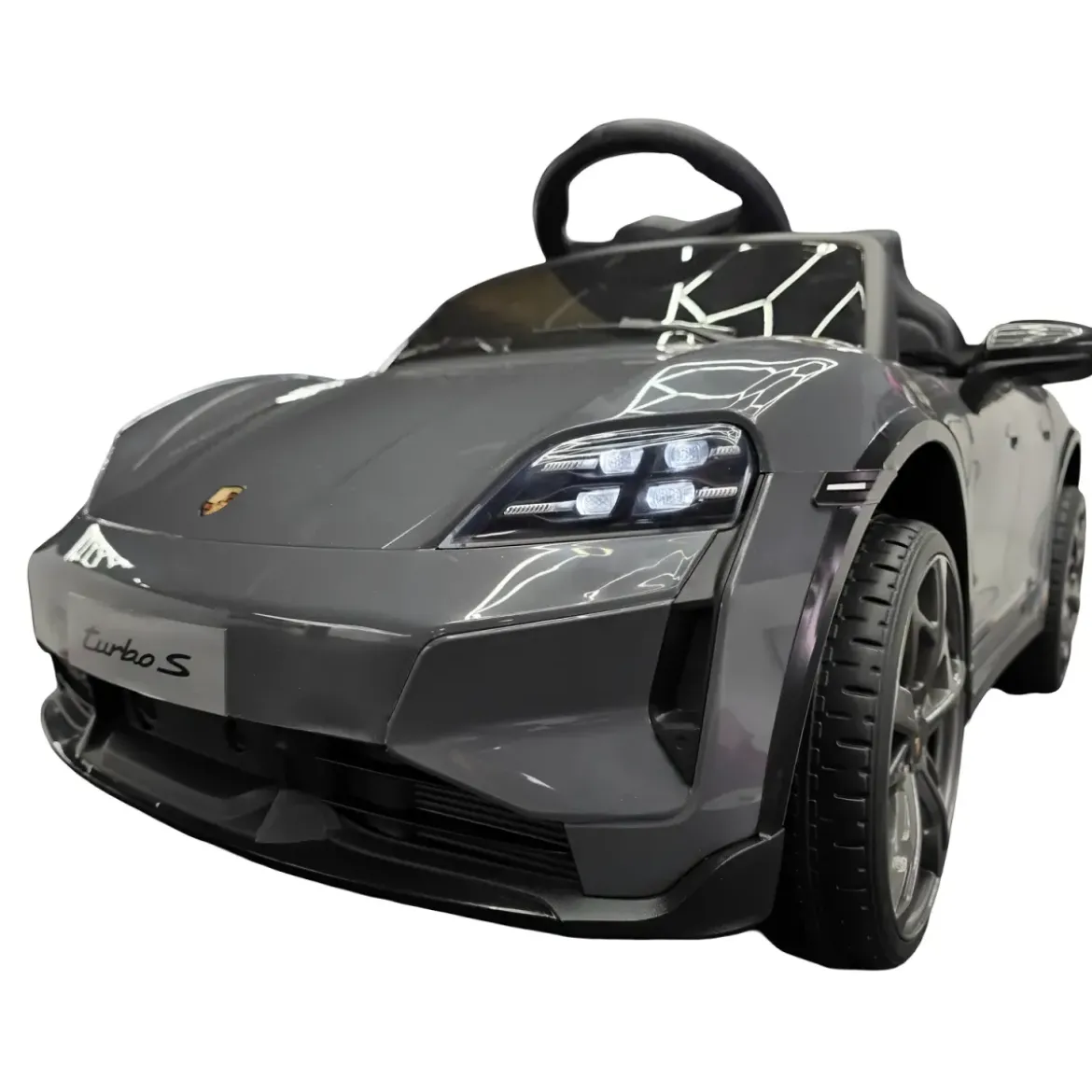 Auto Elettrica per Bambini Porsche Taycan 12V Grigio Telecomando