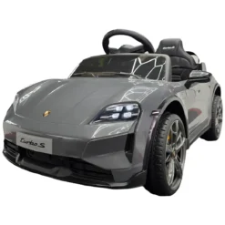 Auto Elettrica per Bambini Porsche Taycan 12V Grigio Telecomando